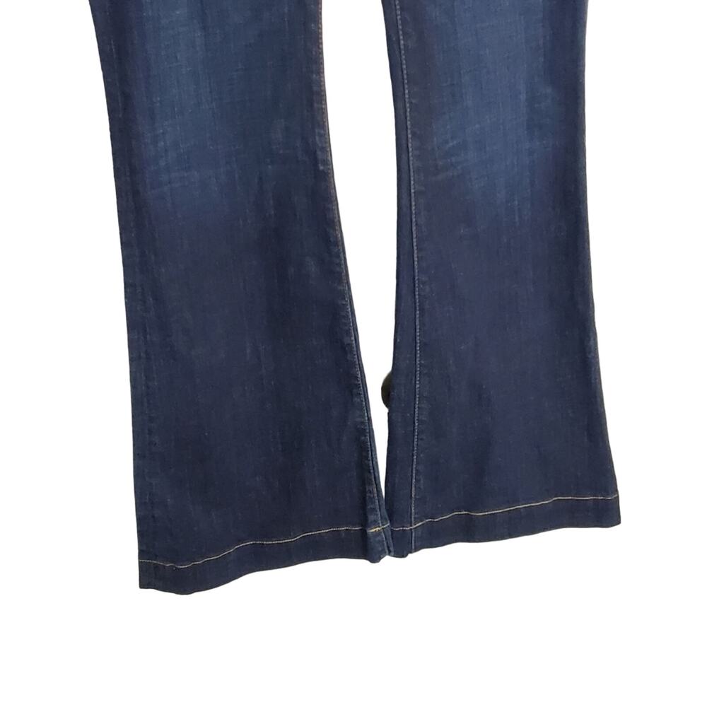 Hudson Jeans Womens Ferris Flare Low Rise Dark Rinse Size 28 Y2K USA Flap Pocket - Picture 2 of 10